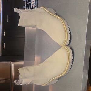 Nicole Miller Beige Ankle Booties